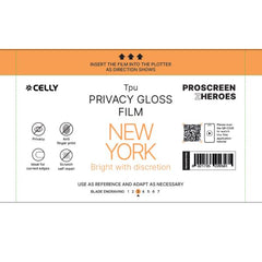 PROFILMPRO PRIVACY GLOSSY - Pellicola trasparente lucida da 5 pezzi con effetto Privacy compatibile con il plotter ProScreenPro - NEW YORK (PROSCREEN ZHEROES)