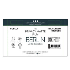 PROFILMPRO PRIVACY MATTE - Pellicola trasparente da 5 pezzi con finitura opaca con effetto Privacy compatibile con il plotter ProScreenPro - BERLIN (PROSCREEN ZHEROES)