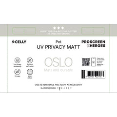 PROFILMPRO MATTE UV - Pellicola trasparente UV da 5 pezzi con finitura opaca con effetto Privacy compatibile con il plotter ProScreenPro - OSLO (PROSCREEN ZHEROES)