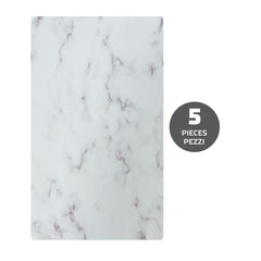 PROSKIN5 - Pellicola da 5 pezzi con texture marmo bianco per il retro dello smartphone compatibile con i plotter ProScreen, ProScreenEvo, ProscreenPlus [PRO SKIN]