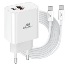 CARICATORE DA PARETE USB-C 20W PD + CAVO USB C / USB C