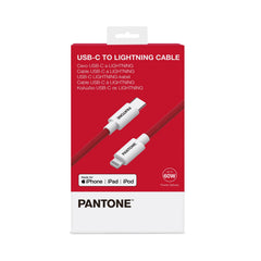 PANTONE - Cavo USB-C to Lightning potenza massima 60 Watt, lunghezza cavo 1.5 mt