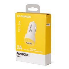 PANTONE - Caricabatteria da auto 12/24V con porta USB-A potenza massima carica 10 Watt