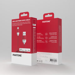 PANTONE - Cavo USB-A to Lightning potenza massima 12 Watt, lunghezza cavo 1.5 mt