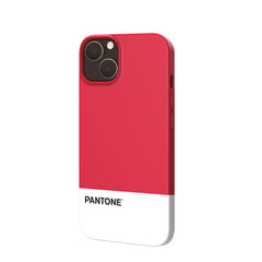 PANTONE - Cover in TPU bicolore rosso e bianco bordi anti-scivolo protezione tasti laterali compatibile con Apple iPhone 13