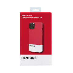 PANTONE - Cover in TPU bicolore rosso e bianco bordi anti-scivolo protezione tasti laterali compatibile con Apple iPhone 13