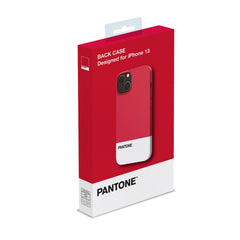PANTONE - Cover in TPU bicolore rosso e bianco bordi anti-scivolo protezione tasti laterali compatibile con Apple iPhone 13