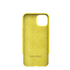 PANTONE - Cover in TPU bicolore giallo e bianco bordi anti-scivolo protezione tasti laterali compatibile con Apple iPhone 13