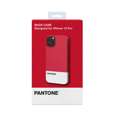 PANTONE - Cover in TPU bicolore rosso e bianco bordi anti-scivolo protezione tasti laterali compatibile con Apple iPhone 13 Pro