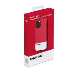 PANTONE - Cover in TPU bicolore rosso e bianco bordi anti-scivolo protezione tasti laterali compatibile con Apple iPhone 13 Pro Max