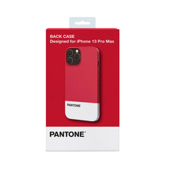 PANTONE - Cover in TPU bicolore rosso e bianco bordi anti-scivolo protezione tasti laterali compatibile con Apple iPhone 13 Pro Max