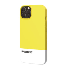 PANTONE - Cover in TPU bicolore giallo e bianco bordi anti-scivolo protezione tasti laterali compatibile con Apple iPhone 13 Pro Max