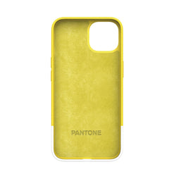 PANTONE - Cover in TPU bicolore giallo e bianco bordi anti-scivolo protezione tasti laterali compatibile con Apple iPhone 13 Pro Max