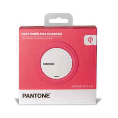 PANTONE - Caricabatteria wireless, cavo alimentazione MicroUsb input e USB-A output, potenza massima 10 Watt