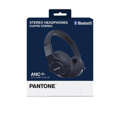 PANTONE - Cuffia Bluetooth con cancellazione attiva del rumore, padiglioni richiudibili, sovra aurali