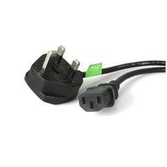 Cavo di Alimentazione per Computer da 2m; Cavo Elettrico AC di Ricambio per PC/Monitor da Spina UK BS1363 a C13, 10A-250V, Omologato UL