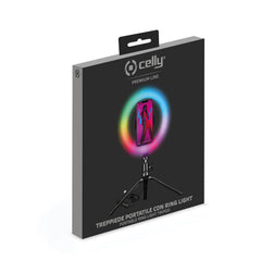 PYTRIPOD - Kit treppiede da tavolo + anello luminoso con luci LED RGB, 3 livelli intensità luce, telecomando, braccio flessibile, utilizzabile in orizz. e verticale  [PREMIUM LINE]