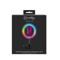 PYTRIPOD - Kit treppiede da tavolo + anello luminoso con luci LED RGB, 3 livelli intensità luce, telecomando, braccio flessibile, utilizzabile in orizz. e verticale  [PREMIUM LINE]