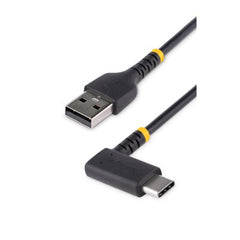 Cavo da USB-A a USB-C a 90° da 15 cm - Cavetto di Ricarica Veloce USB Tipo C per uso intensivo - Cavo Dati da USB 2.0 Type-A a Type-C in Resistente Fibra Aramidica - Cavo USB Corto