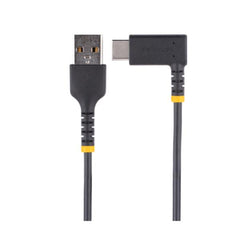 Cavo da USB-A a USB-C a 90° da 15 cm - Cavetto di Ricarica Veloce USB Tipo C per uso intensivo - Cavo Dati da USB 2.0 Type-A a Type-C in Resistente Fibra Aramidica - Cavo USB Corto