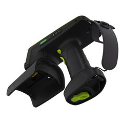 RFD90, Premium Plus Sled, Long Range Linear Polarized Yagi Antenna, UHF RFID, Bluetooth, WiFi, Gun, SE4750MR Imager, 7000mAh Battery, Midnight Black/Industrial Green, EMEA 800MHz