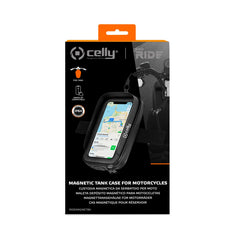 RIDEMAGNET - Supporto universale per smartphone utilizzabile in moto, attacco magnetico al serbatoio, funzione touch screen, resistente all'acqua, cavo a spirale