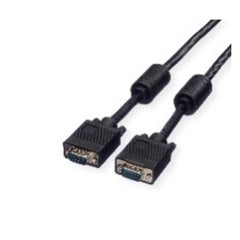 NILOX TECH - Cavo di collegamento con connettori HD -Sub 15 Pin, maschio a maschio, lunghezza cavo 2 mt, doppia schermatura, HQ VGA + FERRITE + DDC