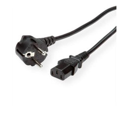 NILOX TECH - Cavo di Alimentazione con spina di sicurezza angolata a 90° con connettore CEE 7/7 a connettore IEC C13, maschio a femmina, lunghezza cavo 3 mt