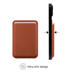 Leather wallet with MagSafe - Tan