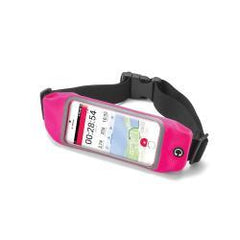 RUNBVIEW - Cintura sportiva regolabile, compatibile con smartphone fino a 4.7" dimensione display, finestra trasparente per utilizzo touch, foro gommato per passaggio auricolari