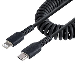 Cavo USB-C a Lightning da 50 cm Certificato MFi, Cavetto iPhone Spiralato di Ricarica/Alimentazione, Resistente Cavo Tipo C a Lightning in Fibra Aramidica con Rivestimento TPE , Ca