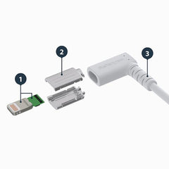 Cavo USB angolare a Lightning - Apple Mfi da 1m