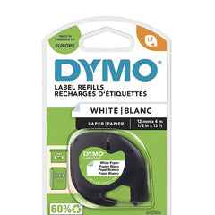 Nastro DYMO LT in carta  12mmx4mt - Bianco