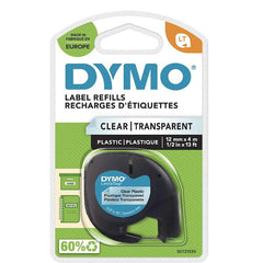 Nastro DYMO LT in plastica  12mmx4mt - Trasparente