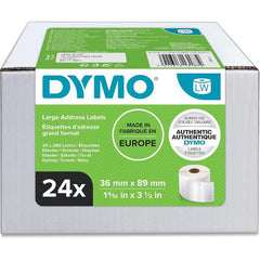 FORMATO CONVENIENZA 24 ROTOLI - LABELWRITER ETICHETTE 36x89MM - BIANCO - 260 etichette a rotolo
