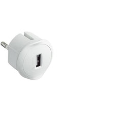 Adattatore Presa USB da 1,5A con Presa Maschio Tedesca -Bianco-