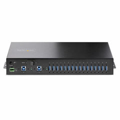 Hub USB Industriale 5Gbps a 16 porte con adattatore di alimentazione