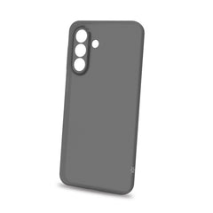 SANDCASE - Cover morbida in TPU con tasti e bordo fotocamera colore a contrasto, effetto sabbiato colore trasparente nero compatibile con Samsung Galaxy A17 5G/ A17 5G EE/ A17 4G