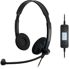 SC 60 Cuffia Microfonica Multimediale Biaurale USB per Skype for Business, Noice Cancelling