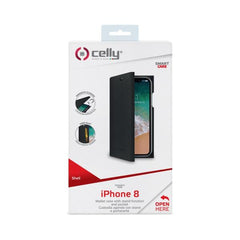 SHELL - Custodia ad agenda con finitura saffiano, slot per carte e funzione stand compatibile con Apple iPhone Xs/ iPhone X