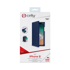 SHELL - Custodia ad agenda con finitura saffiano, slot per carte e funzione stand compatibile con Apple iPhone Xs/ iPhone X