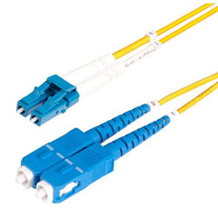 Cavo in fibra ottica duplex monomodale OS2 da LC a SC (UPC) da 15 m