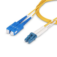 Cavo in fibra ottica duplex monomodale OS2 da LC a SC (UPC) da 2 m, 9/125µm, 100G, Insensibile alla piegatura, Bassa perdita di inserzione, Cavo patch in fibra LSZH