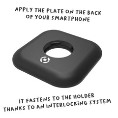 SNAPVENT - Supporto da auto per smartphone universale, fissaggio modulare ad incastro, placca universale inclusa, utilizzo bocchette aereazione