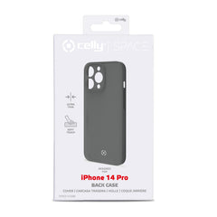 SPACE - Cover morbida super sottile in TPU colore nero compatibile con Apple iPhone 14 Pro