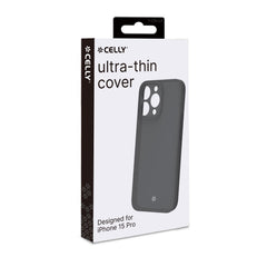 SPACE - Cover morbida super sottile in TPU colore nero compatibile con Apple iPhone 15 Pro [IPHONE 15 CASES]
