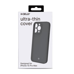 SPACE - Cover morbida super sottile in TPU colore nero compatibile con Apple iPhone 15 Pro Max [IPHONE 15 CASES]