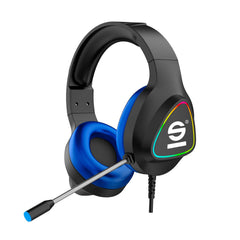 SPARCO - Kit Gaming 4in1, include tastiera full size a filo con layout USA, Cuffia stereo a filo con luci LED Rainbow, Mouse a filo e luci LED, tappetino [SPARCO COLLECTION]