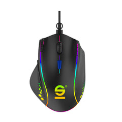 SPARCO - Kit Gaming 4in1, include tastiera full size a filo con layout USA, Cuffia stereo a filo con luci LED Rainbow, Mouse a filo e luci LED, tappetino [SPARCO COLLECTION]