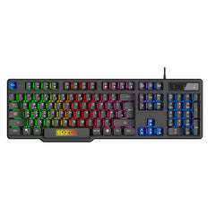 SPARCO -  Kit Gaming 4in1, include tastiera full size a filo con layout USA, Cuffia stereo a filo con luci LED Rainbow, Mouse a filo e luci LED, tappetino [SPARCO COLLECTION]